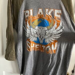 Blake Shelton tour Men's Raglan Shirt size L